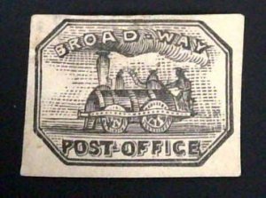 Scott#26L Local - L80 Design  - Forgery B - Broad Way Post Office, NY