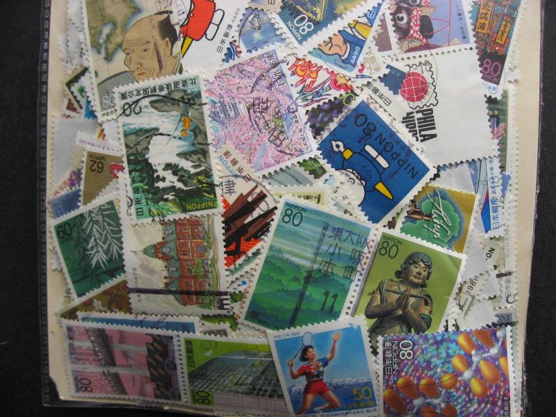 Japan 4,000 older 97% commemoratives mixture (duplicates, mixed condition)