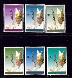 Burundi 655-60 MNH 1990 Visit by Pope John Paul II