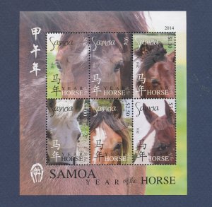 SAMOA - Scott  1166 - MNH S/S - Horses - 2010