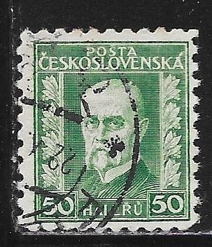 Czechoslovakia 128: 50h Thomas Masaryk, used, F-VF