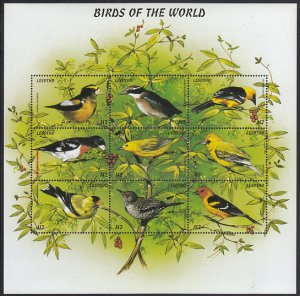 Lesotho 1999 MNH Sc #1183 Sheet of 9 Birds