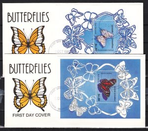 Grenada, Gr., Scott cat. 1096-1097. Butterflies. 2 s/sheets. First day cover. ^