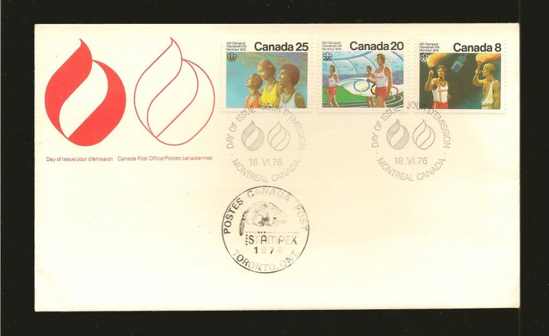 Canada SC#681-683 Olympic Games Cachet First Day Cover