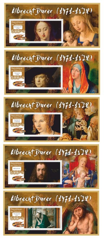 Stamps.Art, painting, Durer 2017 year 19 sheets perforated MNH**