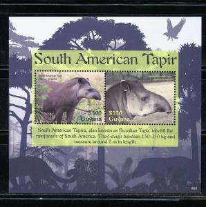 GUYANA  2019 TAPIR  SOUVENIR SHEET MINT NEVER HINGED 