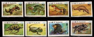 Unified Viet Nam Scott 1282-1289 Imperforate Reptile stamp set Unused NGAI