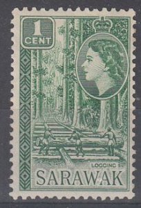 Sarawak 1955 Sc 197 QRII 1c MNH