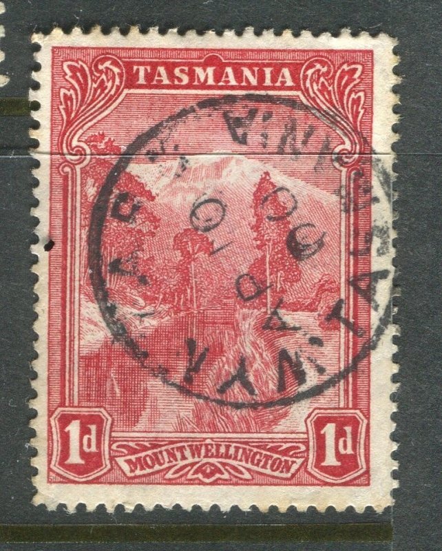 AUSTRALIA; TASMANIA 1900s classic QV Pictorial used 2d. POSTMARK Wynyard
