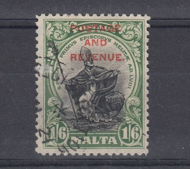 Malta 1928 1s 6d Postage Revenue SG187 Fine Used J6754