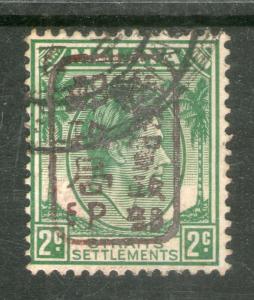 Malaya Straits Settlements Japanese Occupation 1942 2c KG VI Sc N6A $ 500 Used