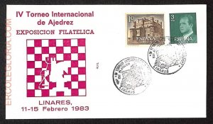 ZA0350 - SPAIN - Postal History - SPECIAL COVER - Chess - 1987