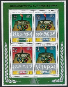 Aitutaki Sc #346:   Summer Olympic Games 1984 - Los Angeles, 1984 MNH. CV $3.50