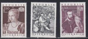 Austria # 894-896, Paintings in Vienna Museums, NH, 1/2 Cat.