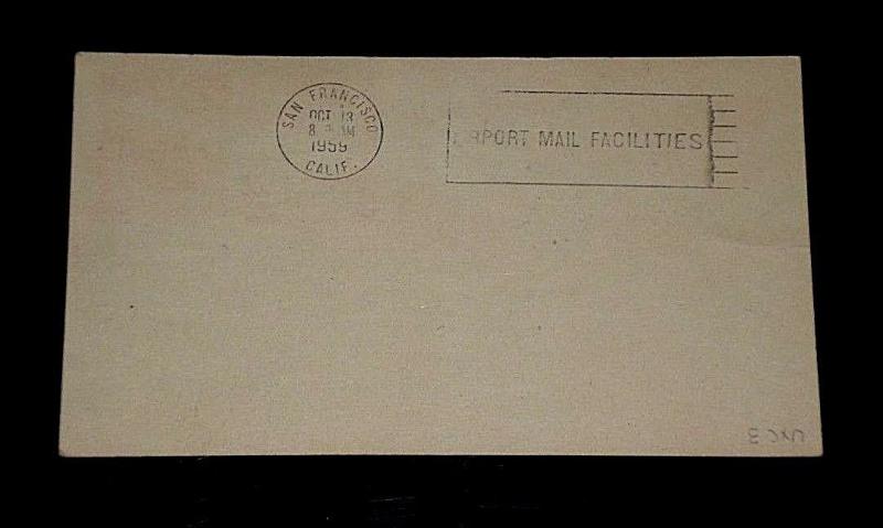 U.N.1959, NEW YORK #UXC3, POSTAL CARD , VERY SCARCE FIRST FLIGHT, NICE!! LQQK!!!