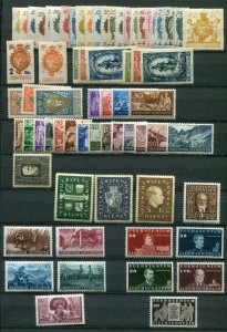 LIECHTENSTEIN 1912-1952 CLOSE TO COMPLETE COLLECTION ALL STAMPS PERFECT MNH 