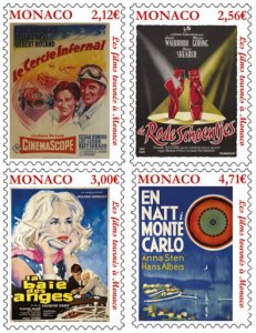 Scott #3066-9 Films Shot in Monaco MNH