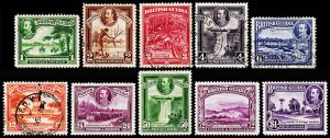 British Guiana Scott 210-216, 218, 220, 222 (1934) Used/Mint H F-VF, CV $93.25 C