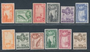 1938-48 Cayman Islands, Stanley Gibbons n. 115/26a, 12 Value Series, MNH**