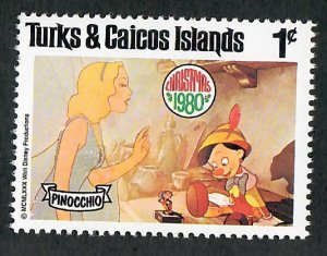 Turks and Caicos #444 Disney Mint Hinged single