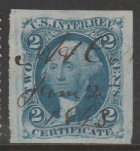 U.S.  Scott #R7a Certificate - Revenue Stamp - Used Single