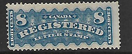 CANADA F3 MINT HING REGISTERED LETTER STAMP