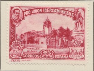 SPAIN 1930 25c Chile Pavilion MH* Stamp A29P5F30999-