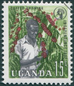 Uganda 1962 15c coffee growing SG101 CTO