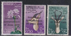 Somalia # 242, C68-69, Flowers - Animals Overprinted, NH, 1/2 Cat.