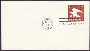 U594 'C' rate Eagle uncacheted FDC