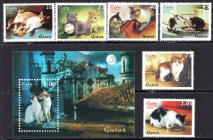 CUBA 2010 - Cats - MNH Set + Souvenir Sheet