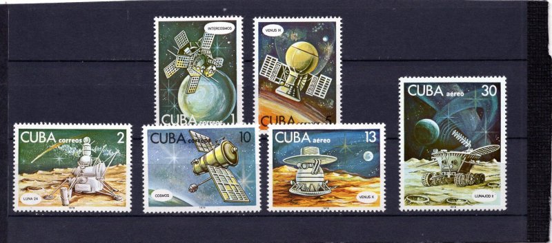 CUBA 1978 SPACE SET OF 6 STAMPS MNH