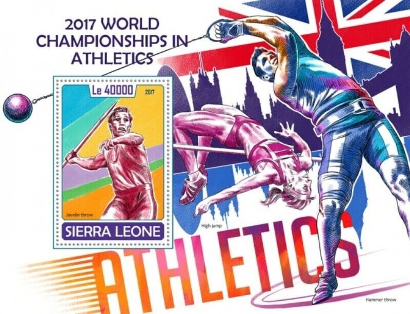 Sierra Leone - 2017 Athletics Champs - Stamp Souvenir Sheet SRL171015b