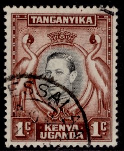 KENYA UGANDA TANGANYIKA GVI SG131, 1c black & red-brown, FINE USED.