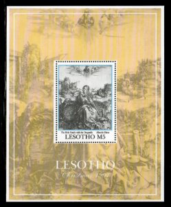 Lesotho 1991 - Durer Christmas Art - Souvenir Stamp Sheet - Scott #859 - MNH