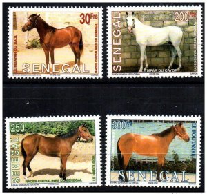 Senegal 2002 Horses Horses 4 Val. RARE 'Horse Races of Senegal' MNH-