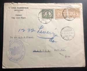 1926 Buitenzorg Netherlands Indies Commercial cover To Manila Philippines Island