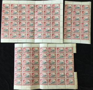 Solomon Islands GVI Blocks Used Values (Apx 680 Stamps) Apr 1750