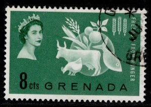 GRENADA QEII SG211, 1963 8c freedom from hunger, FINE USED.