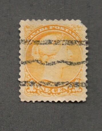 Canada  1873 , SQ, Precancel Type T, VF-Used # 35