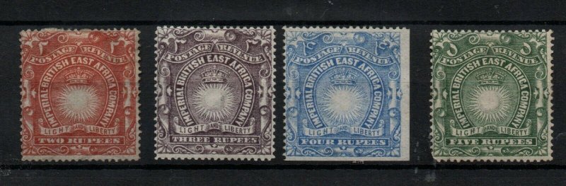 British East Africa QV 1890 2R 3R 4R & 5R mint collection (odd fault) WS24936