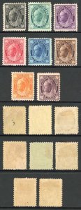 Canada SG141/9 1897 Set of 8 Good Colours M/M (Hinge remainder) Cat 450 Pounds