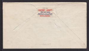 US Planty 795-35 FDC. 1937 3c Ordinance of 1787, Marietta F/D X, Cachet Craft