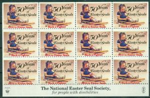 USA - Easters Seals Sheet of 12