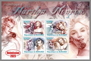 BURUNDI 2023 MNH Tribute to Marilyn Monroe M/S #249a1