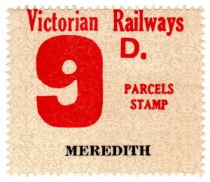 (I.B) Australia - Victoria Railways : Parcel Stamp 9d (Meredith)