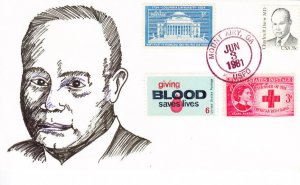 FDC Unofficial City #1865 Dr. Charles R Drew Blood Plasma + #967 #1029 #1425