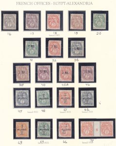 French Office Egypt Alexandria 16//77 1902-1928 Mint OG Scv $400.00