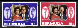 BERMUDA Sc#296-297 Royal Silver Wedding (1972) MNH