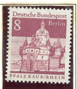 GERMANY; BERLIN 1966-67 Buildings issue MINT MNH Unmounted 8pf. value